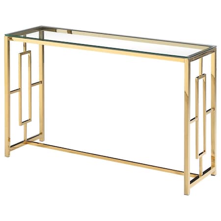 Best Master Furniture Gold Stainless Steel Glass Sofa Table E24 Sofa Table