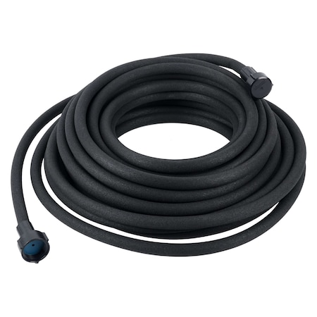 Zoro Select 3/8 in ID x 75 ft L Soaker Water Hose, Rubber Tube, Black, Plastic x Plastic Fitting CELSP38075