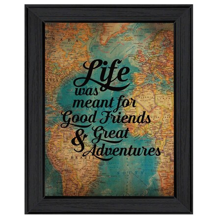 Homeroots Good Friends 1 Black Framed Print Wall Art 405582