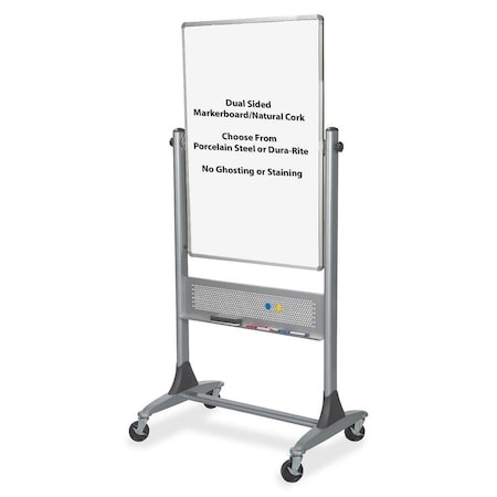 Best-Rite Combination Board, Cork, 40 in, 30 in, Aluminum Frame, White 669RU-DC