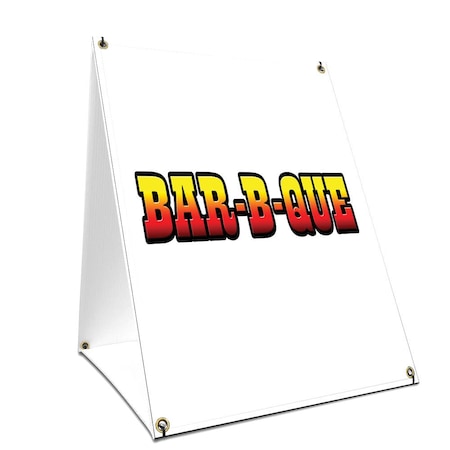 Signmission Bar-b-que, 24 Inch x 18 Inch A-frame Yard Sign, Plastic Sign SBC-1824-Bar-b-que
