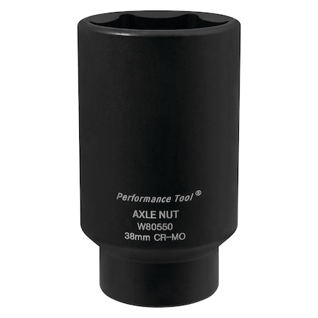 Performance Tool 38Mm Front Wheel Drive Axle Nut Socket, W80550 W80550
