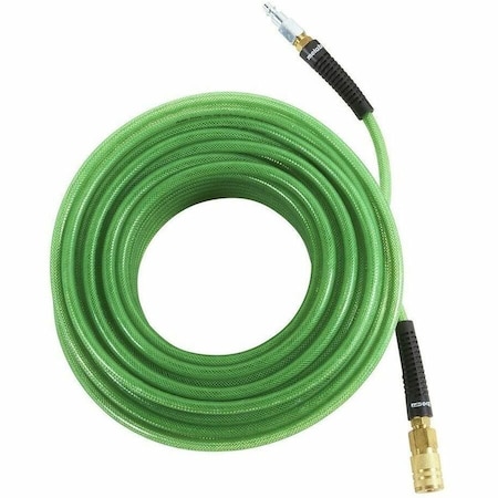 Metabo Hpt Air Hose with Industrial Fittings, 1/4 in OD, 100 ft L, Crimped x Compression, 300 psi Pressure 115156M