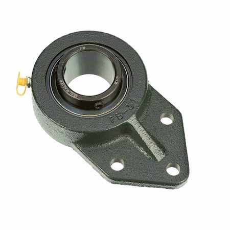 Sealmaster Mounted Cast Iron Three Bolt Flange Bracket Ball Bearing - 52100 Bearing Steel, Black Oxided FB-31