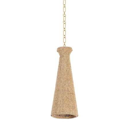 Hudson Valley Lighting Tallman 1 Light Pendant 8 In. Vintage Gold Leaf 5008-VGL