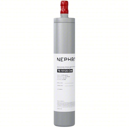 Nephros Quick-Connect Filter, 2 gpm, 3 in Dia 70-15125-C40
