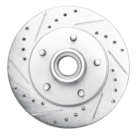 Dynamic Friction Co DFC Brake Rotor - Drilled and Slotted - Silver 631-48016L