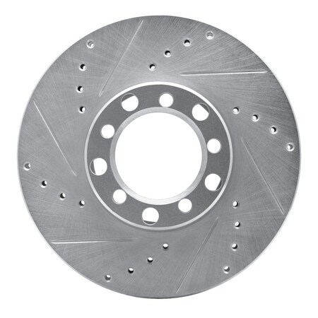 Dynamic Friction Co DFC Brake Rotor - Drilled and Slotted - Silver 631-63008L