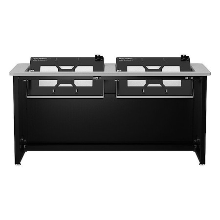 Versadesk Computer Desk, 24 in D X 29 in H, 60 in W X RSD6024-BG