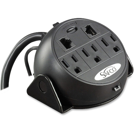 Safco Rectangle Power Module, 0 Top, Black 2059BL