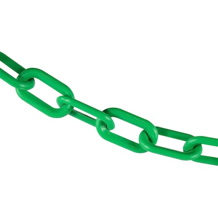 Mr. Chain 2" x 200' Green Plastic Safety Chain 50004-200