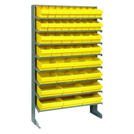 Quantum Storage Systems SINGLE SIDE PICK RACK W/44 YELLOW BINS QPRS-5678YL
