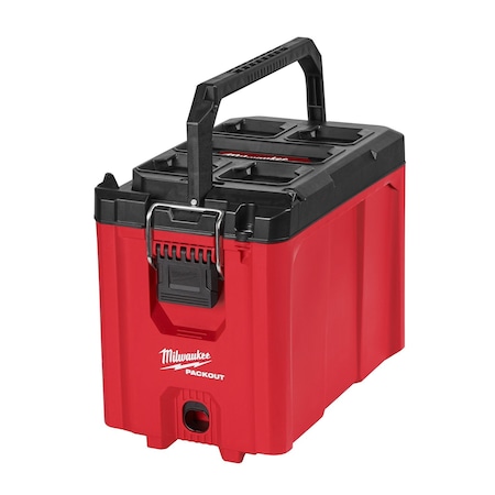Milwaukee Tool PACKOUT Compact Tool Box, Polypropylene, Black/Red, 16-1/4 in W x 10 in D x 13 in H 48-22-8422
