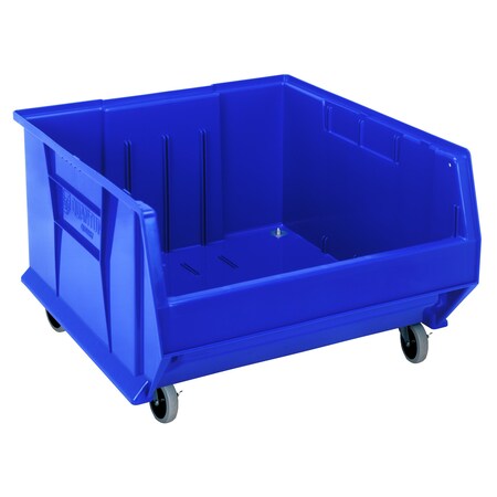 Quantum Food Service QUS967MOB BL Hulk Mobile Stack Shelf Container - 23 7/8 x 22 1/2, Blue