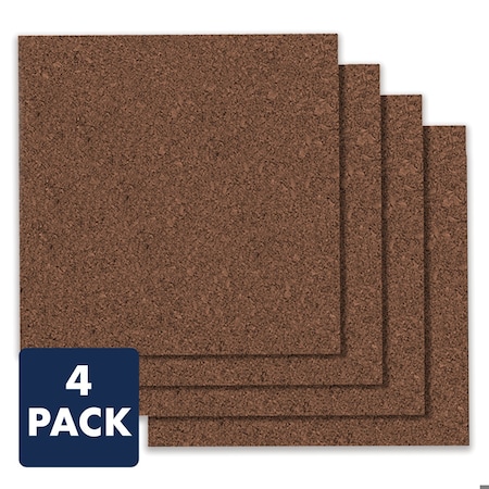 Quartet Dark Brown Cork Tiles, 12in x 12in, Fram 15050Q