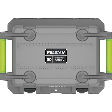 Pelican Elite 50 Qt. Cooler Dark Gray & Green 50Q-1-DKGRYEGRN