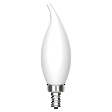 Ge Lamps 2.5 W, LED Bulb Decorative, White, CA11, 2700K Temp. Frosted Finish, Dimmable, PK2 LED3DFCAC-W-2PK