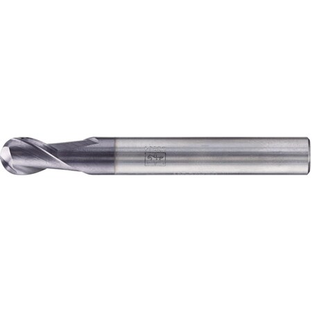 Pferd Ball Nose End Mill, 2 flutes, 5/16'' Dia, 5/8'' APMX, 2-1/2'' OAL, cylindrical shank 23003003
