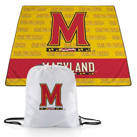 Picnic Time Family Of Brands NCAA Maryland Terrapins Impresa Picnic Blanket - Lightweight Beach Blanket - Machine Washable 819-01-999-316-0