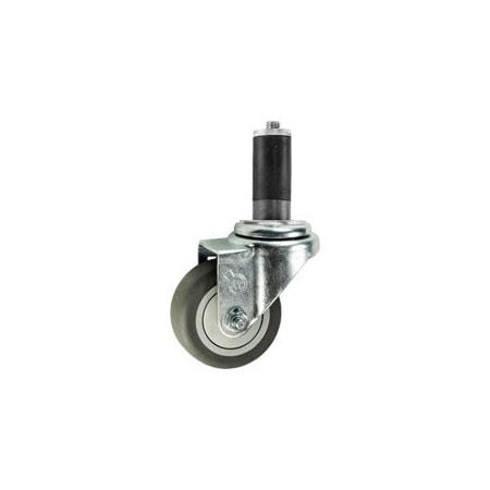 Service Caster 3'' Thermoplastic Rubber Wheel Swivel 3/4'' Expanding Stem Caster SCC-EX20S314-TPRB-34