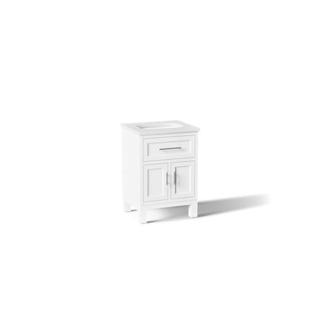 Kohler Quo 24" bathroom vanity cabinet with sink and quartz top 28379-ASB-0