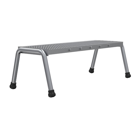Vestil Aluminum Step Stand, 1 Step, Wide, Welded, 1 Steps, 10.4375 Overall Height, Aluminum, Silver SSA-1W