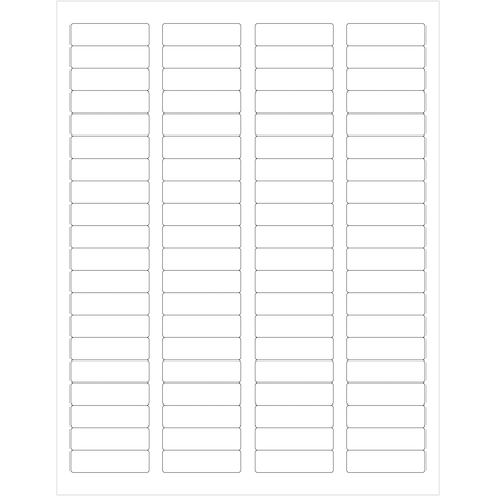 Tape Logic 1 3/4 x 1/2in White Rectangle Laser Labels - 10 Sheet Pack, 800PK LL10910PK