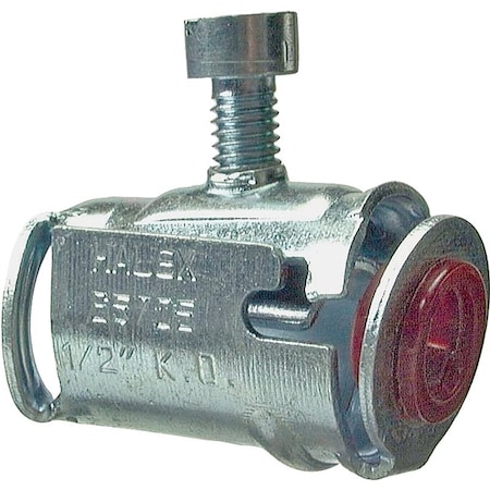 Halex Conduit Fitting Connector, 3/8 in, Snap-In, Steel, Red, 50Pc/Box 65705B