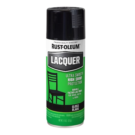 Rust-Oleum Rust-Oleum Lacquer Spray Paint Black Gloss 11 Oz. Spray 1905830