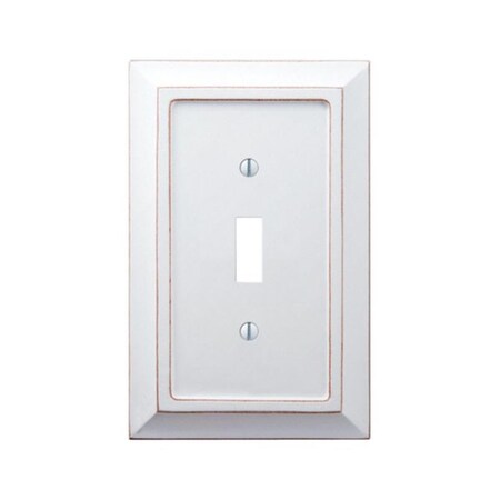 Amerelle 4040TDW Savannah Wood 1 Toggle Wall Plate White 3502820