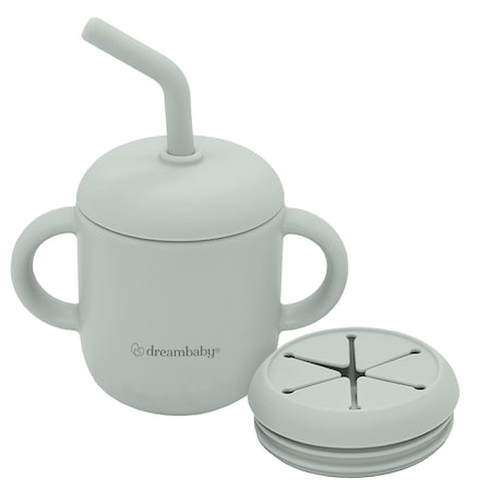 Dreambaby Silicone No-Spill Drink and Snack Cup, Seafoam L5032A