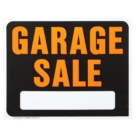 Hy-Ko 15x19 Heavy Gauge Plastic Sign Garage Sale SP-110