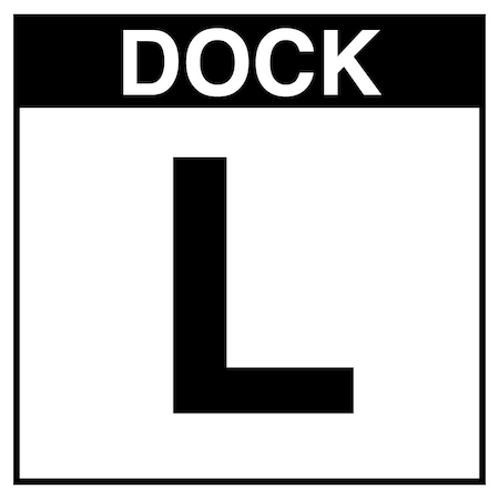 5S Supplies Loading Dock L Sign - ALM - 16in x 16in DOCKL-ALM-1616