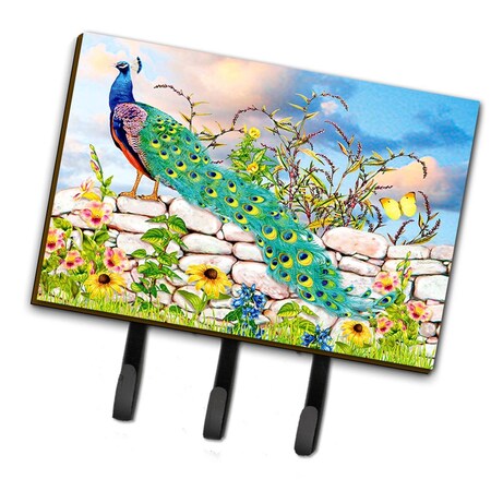 Carolines Treasures 6 x 2 x 9 in. Proud Peacock Leash or Key Holder PRS4040TH68