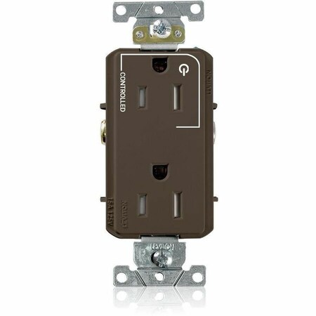 Leviton Dec Plus Dup 15A 125V TR 1Mrk-Ctrl Brn TDR15-S1