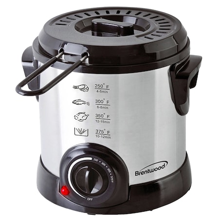 Brentwood Industries 1 Liter Electric Deep Fryer in Stainless Steel DF-701