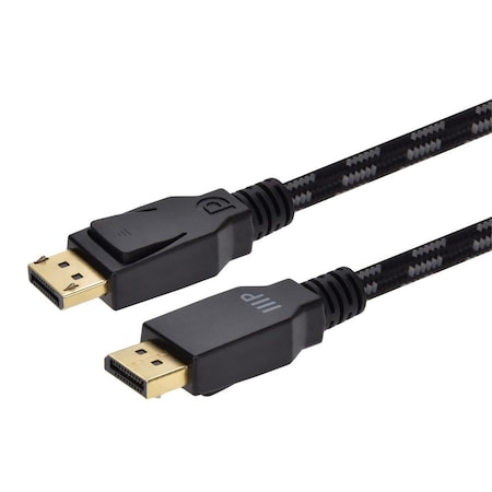 Monoprice Braided DisplayPort 1.4 Cable_ 6ft_ Gray 37920