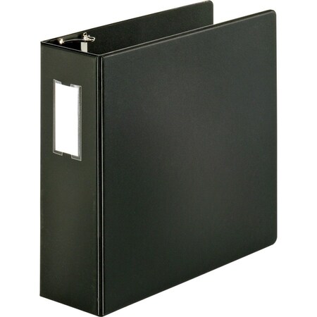 Business Source Ring Binder, Black, Clear Sleeve BSN33117