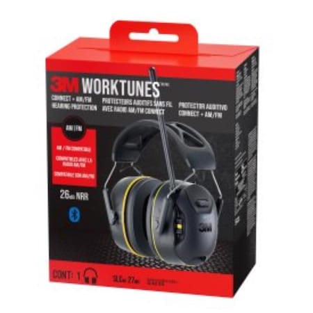 3M WorkTunes 24 dB Soft Foam Bluetooth Earplugs/Earphones w/Mic Black 1 pair 90572-DC