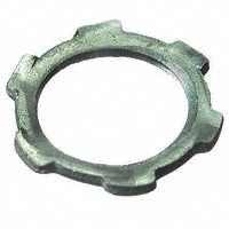 Halex Rigid Conduit Locknut, 1-1/4 in, Zinc, Steel, 50/BX, 50PK 61912B