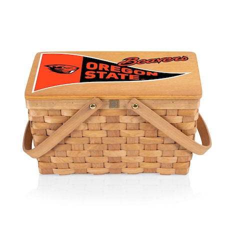 Picnic Time Family Of Brands NCAA Oregon State Beavers Poppy Personal Picnic Basket 124-00-299-484-0
