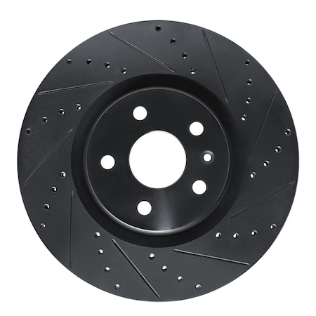 Dynamic Friction Co DFC Brake Rotor - Drilled and Slotted - Black 633-45019R