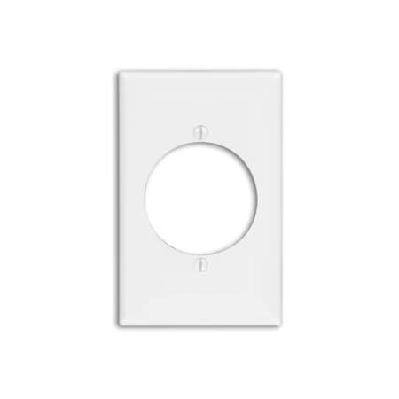 Leviton Receptacle Wallplate, Midway Size, Gang 1, White 80728-W