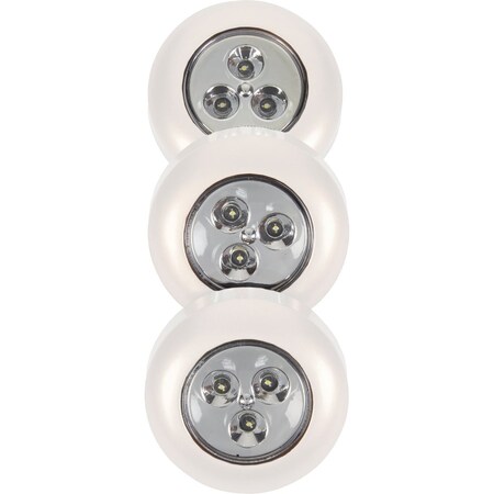 Light It! 3-Bulb White LED Battery Tap Light, 3PK 30010-308