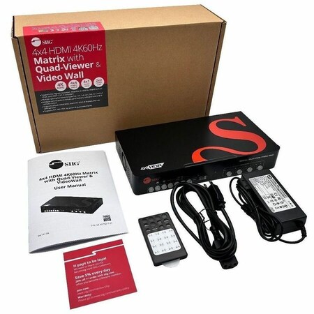 Siig AVPRO 4X4 HDMI 4K60HZ MATRIX QUADVIEWER CE-H27Q11-S1