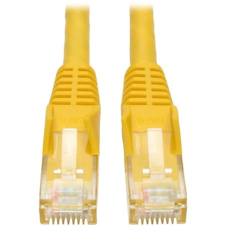 Eaton Tripp Lite Series Cat6 Gigabit Snagless Molded UTP Ethernet Cable RJ45 M/M, PoE, Yellow, 5 N201-005-YW