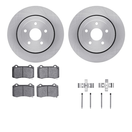 Dynamic Friction Co DFC Rotors with EURO 5000 Ceramic Brake Pads includes Hardware 6612-42007