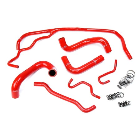 Hps Performance High Temp Reinforced Silicone Radiator Coolant Hose Kit, Red,  57-1725-RED