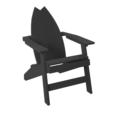 Polybird SURFBOARD ADIRONDACK-TAIL CHAIR.        BLACK POLYBIRD P80
