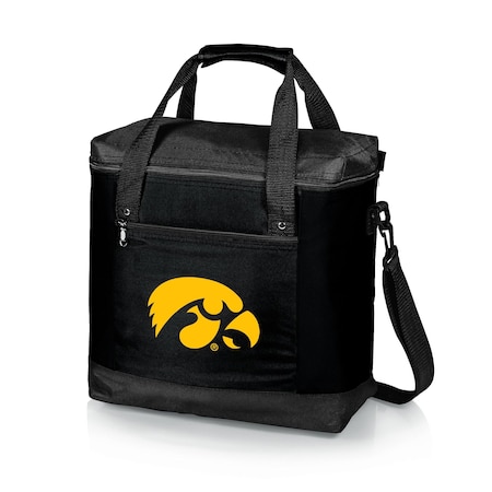Picnic Time Family Of Brands NCAA Iowa Hawkeyes Montero Tote Cooler Bag - Soft Cooler Bag - Picnic Tote, Black 604-00-179-224-0
